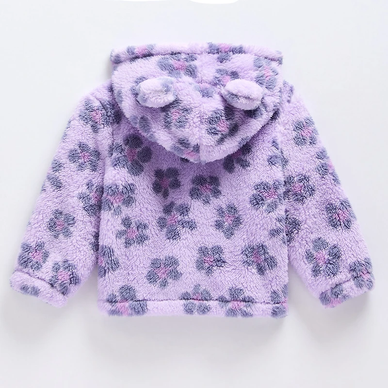Okie Dokie Sherpa Baby Girls Hooded Jacket