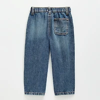 Okie Dokie Toddler & Little Boys Adjustable Waist Barrel Leg Jean