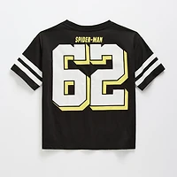 Disney Collection Boys Crew Neck Marvel Spiderman Short Sleeve Jersey