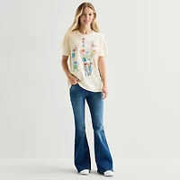 Pixar Boyfriend Womens Juniors Crew Neck Short Sleeve Loose Fit Graphic T-Shirt