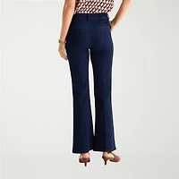 Liz Claiborne Womens Tall Mid Rise Flare Leg Jean