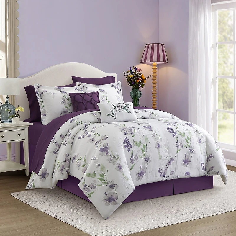 Stratford Park Kendra Floral 10-pc. Easy Care Comforter Set