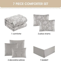 Stratford Park Lenna Floral 7-pc. Easy Care Comforter Set
