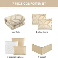 Stratford Park Katia Geometric 7-pc. Easy Care Comforter Set