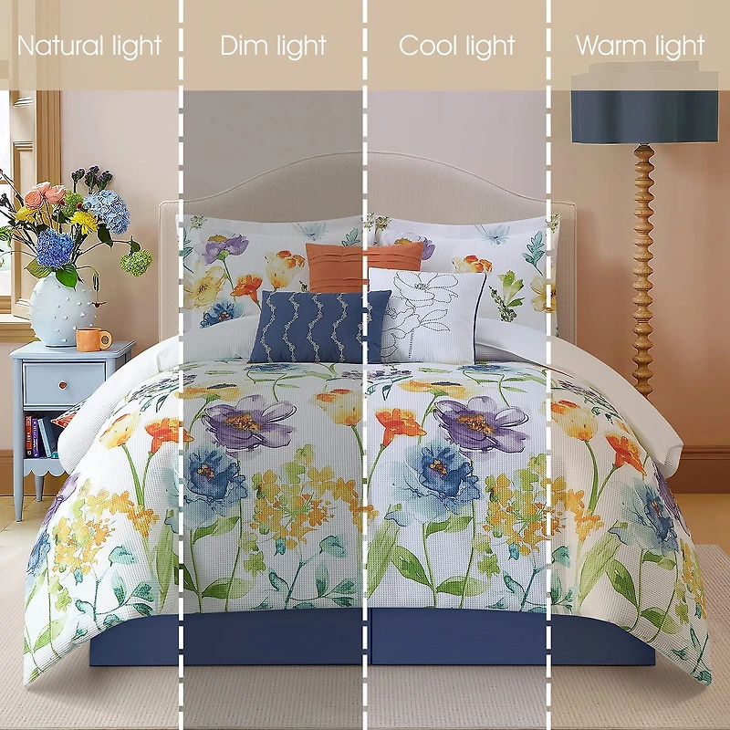 Stratford Park Asyna Floral 7-pc. Easy Care Comforter Set