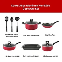 Cooks 30-pc Aluminum Non-Stick Cookware Set