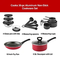 Cooks 30-pc Aluminum Non-Stick Cookware Set