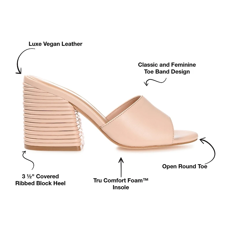 Journee Collection Leslee Womens Round Open Toe Block Heel Pumps
