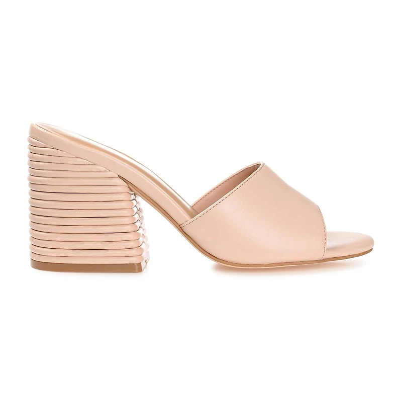 Journee Collection Leslee Womens Round Open Toe Block Heel Pumps