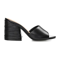 Journee Collection Leslee Womens Round Open Toe Block Heel Pumps