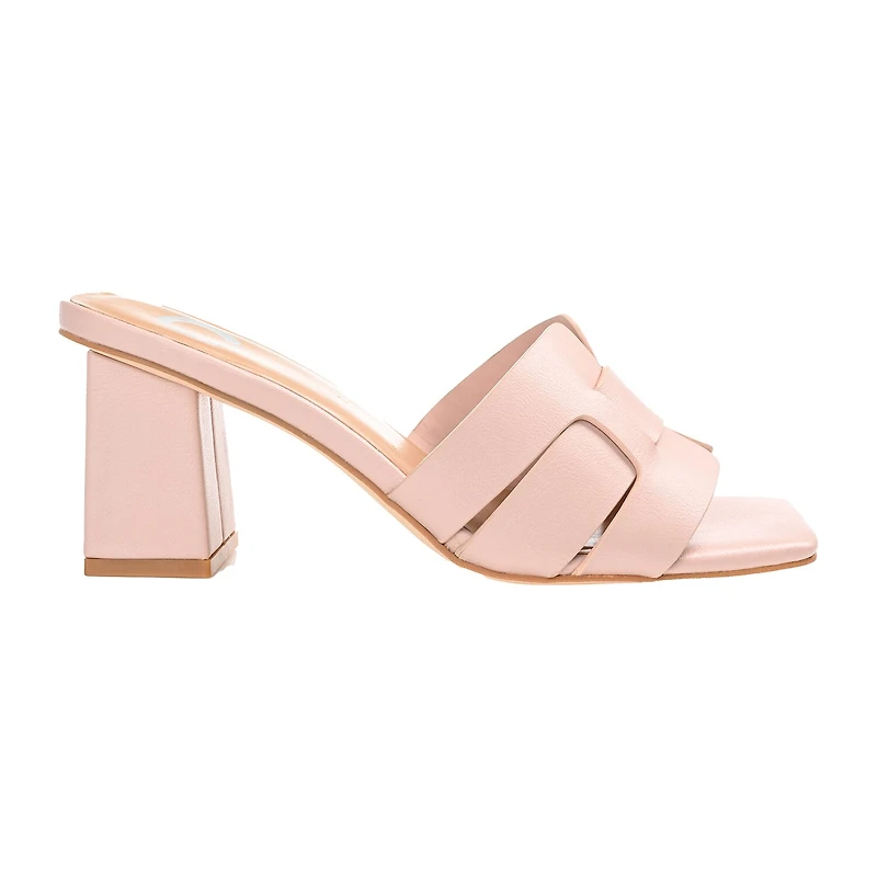 Journee Collection Renatta Womens Round Open Toe Block Heel Pumps