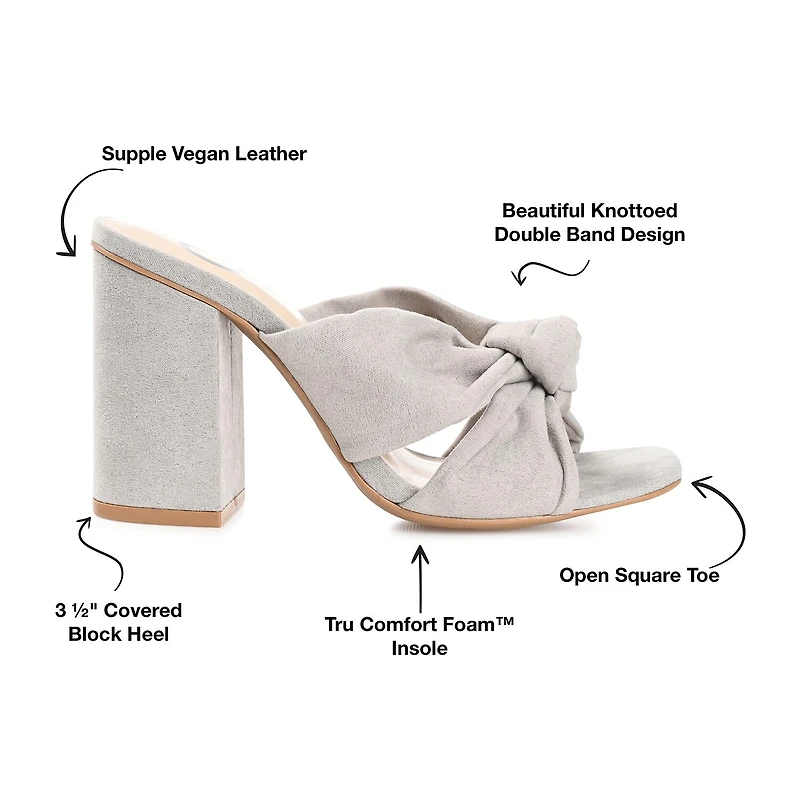 Journee Collection Tabithea Womens Round Open Toe Block Heel Pumps