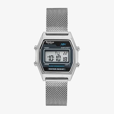 Armitron Mens Chronograph Silver Tone Stainless Steel Bracelet Watch 40/8485bksv