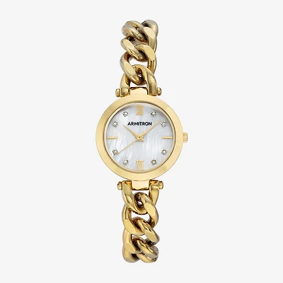 Armitron Womens Crystal Accent Gold Tone Bracelet Watch 75/5822mpgp