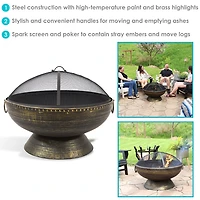 Sunnydaze Collection Portable Weather Resistant Fire Pit