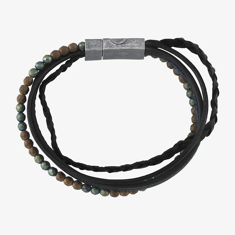 Mens Stainless Steel Strand Bracelet