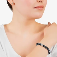 Silver Treasures Bracelet & Stud Earring Genuine Stone Womens Red Sterling 2-pc. Jewelry Set