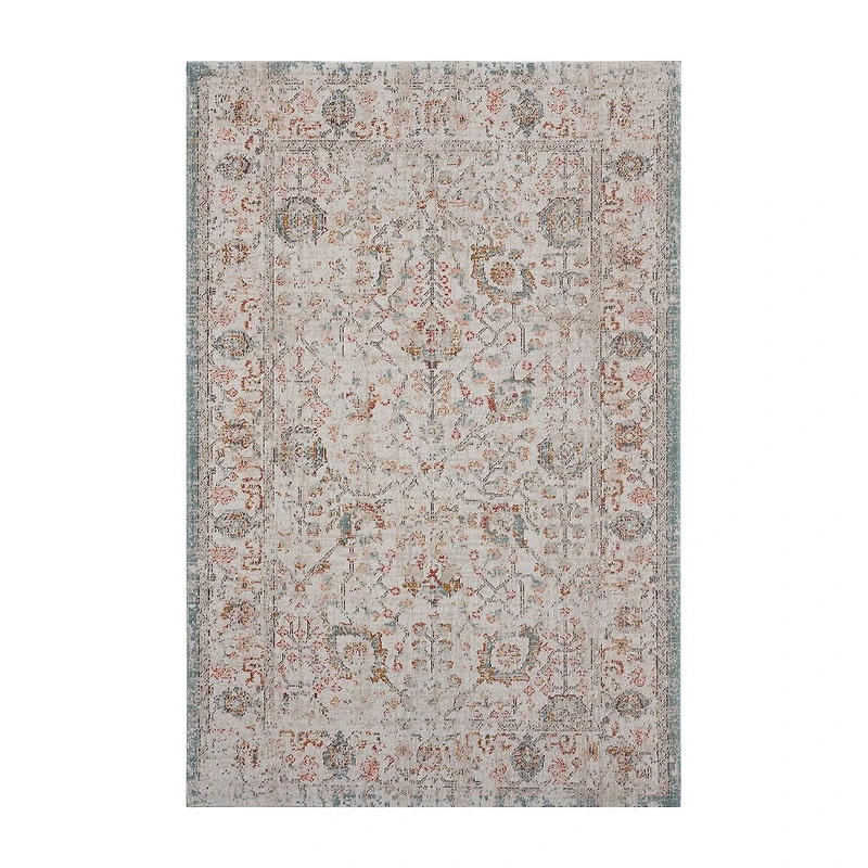 Anica Traditional Floral Filigree Indoor Outdoor Rectangular Area Rug