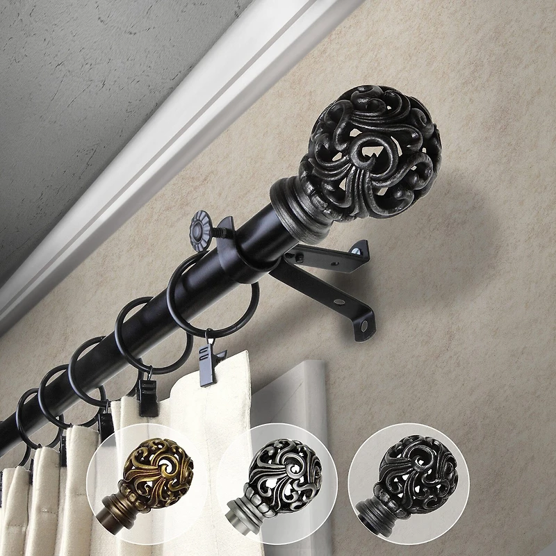 Rod Desyne Adora 3/4 Adjustable Curtain
