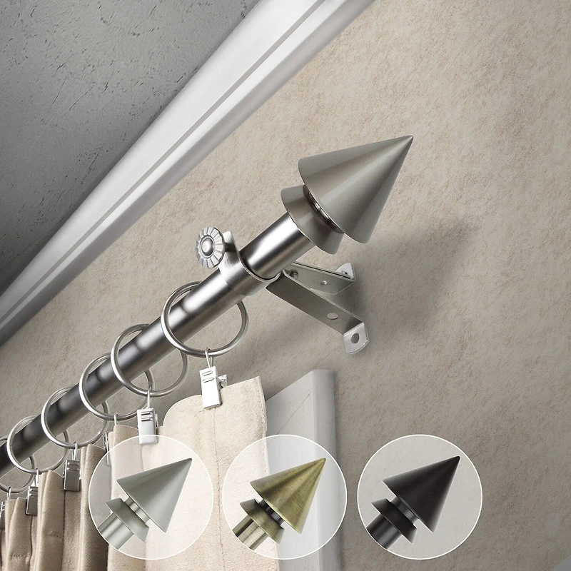 Rod Desyne Cone 3/4 IN Adjustable Curtain Rod