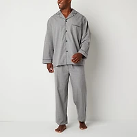 Stafford Modal Mens Long Sleeve 2-pc. Big Pajama Set