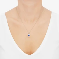 Womens Gemstone & 1/4 CT. T.W. Lab Grown Diamond 10K White Gold Pendant Necklace