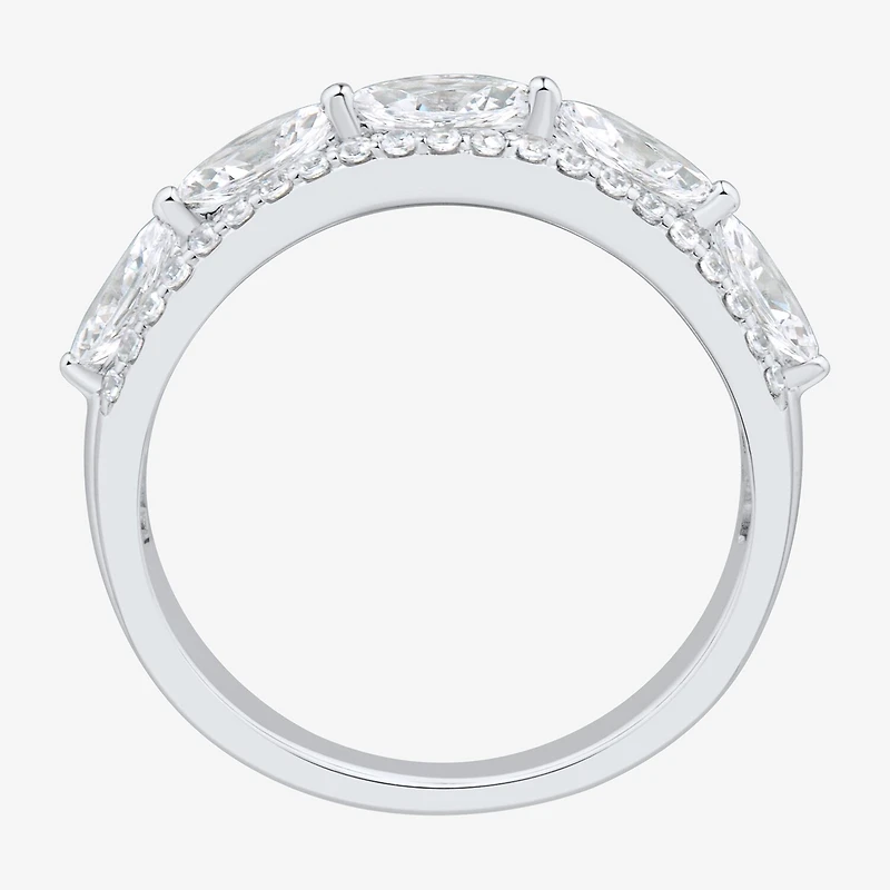 (H-I / Si1-Si2) Womens 1 CT. T.W. Lab Grown White Diamond 10K Gold Anniversary Band