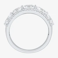 (H-I / Si1-Si2) Womens 1 CT. T.W. Lab Grown White Diamond 10K Gold Anniversary Band