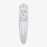 (H-I / Si1-Si2) Womens 1 CT. T.W. Lab Grown White Diamond 10K Gold Anniversary Band