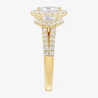 Love Lives Forever (H-I / Si1-Si2) Womens 1 CT. T.W. Lab Grown White Diamond 10K Gold Marquise Side Stone 3-Stone Engagement Ring