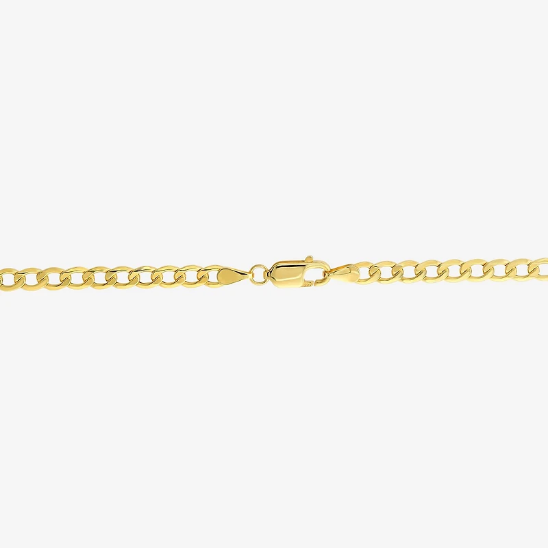 Made Italy Unisex Adult 10K Gold 24 Inch Curb Chain Necklace