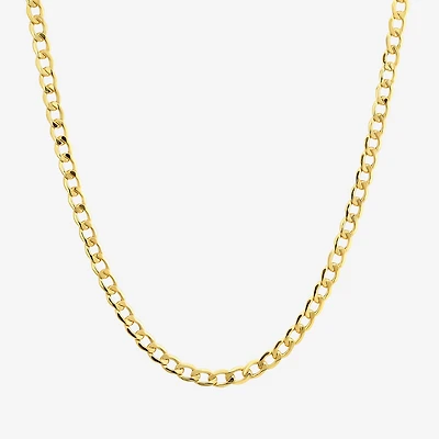 Made Italy Unisex Adult 10K Gold 24 Inch Curb Chain Necklace