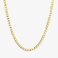 Made Italy Unisex Adult 10K Gold 24 Inch Curb Chain Necklace