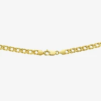 Made in Italy Womens 10K Gold Inch Curb Chain Necklace