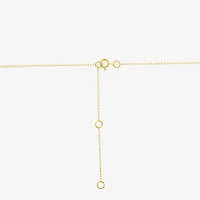 Made in Italy Girls White Cubic Zirconia 14K Gold 13 Inch Locket Necklace
