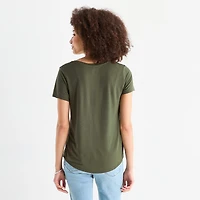 A.N.A Womens Scoop Neck Short Sleeve T-Shirt