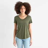 A.N.A Womens Scoop Neck Short Sleeve T-Shirt