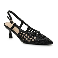 Nicole Miller Knotty Womens Pointed Closed Toe Kitten Heel Pumps