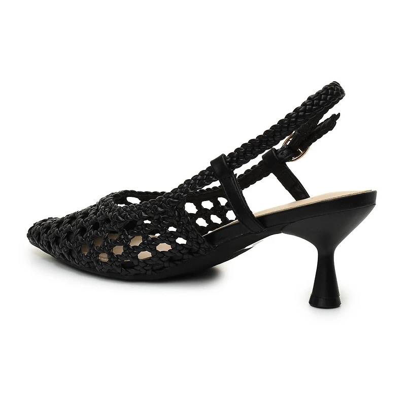 Nicole Miller Knotty Womens Pointed Closed Toe Kitten Heel Pumps