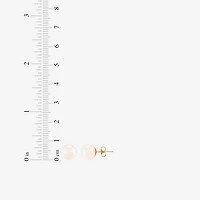 White Cultured Freshwater Pearl 14K Gold 8mm Ball Stud Earrings