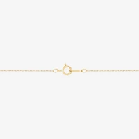 Womens White Cultured Freshwater Pearl 10K Gold 18 Inch Pendant Necklace