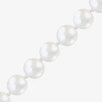 Womens White Sterling Silver 18 Inch Strand Necklace
