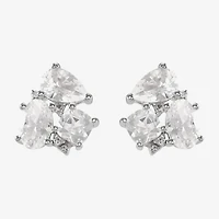 Lab Created White Sapphire Sterling Silver 10.5mm Stud Earrings