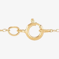 Womens Diamond Accent Genuine Orange Citrine 10K Gold 18 Inch Pendant Necklace