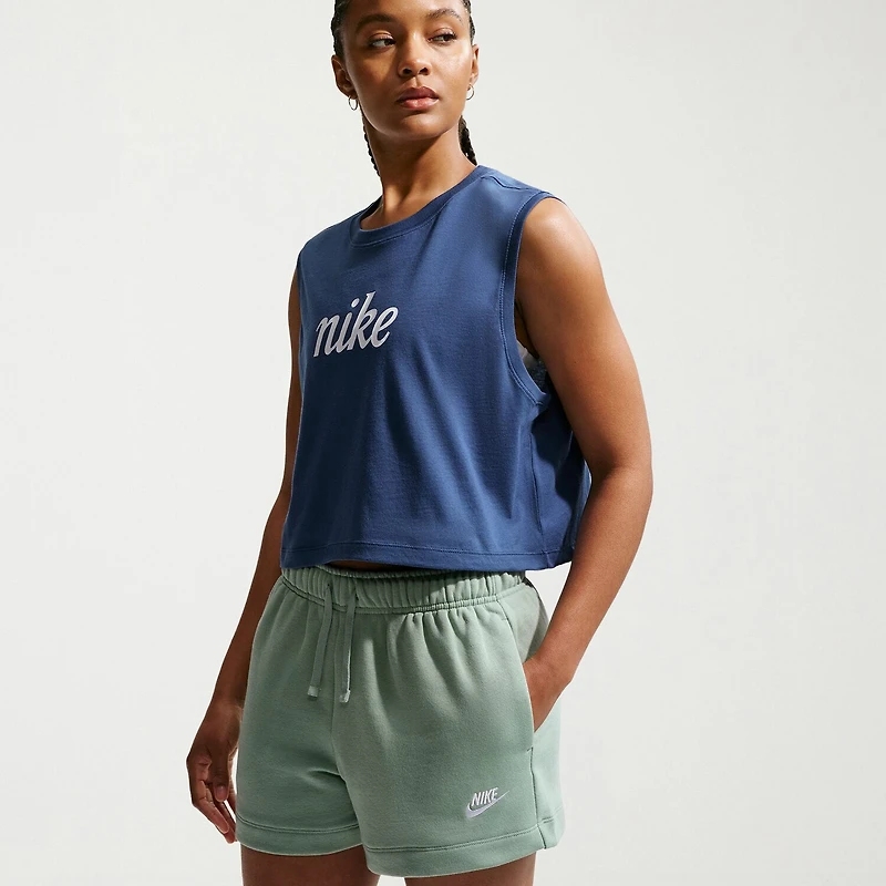 Nike Womens Mid Rise Drawstring Waist Active Pull-On Short