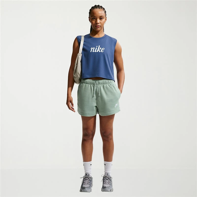 Nike Womens Mid Rise Drawstring Waist Active Pull-On Short