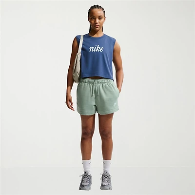 Nike Womens Mid Rise Drawstring Waist Active Pull-On Short