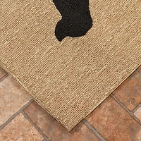 Liora Manne Frontporch Doggies Hand Tufted Washable Indoor Outdoor Rectangular Accent Rug