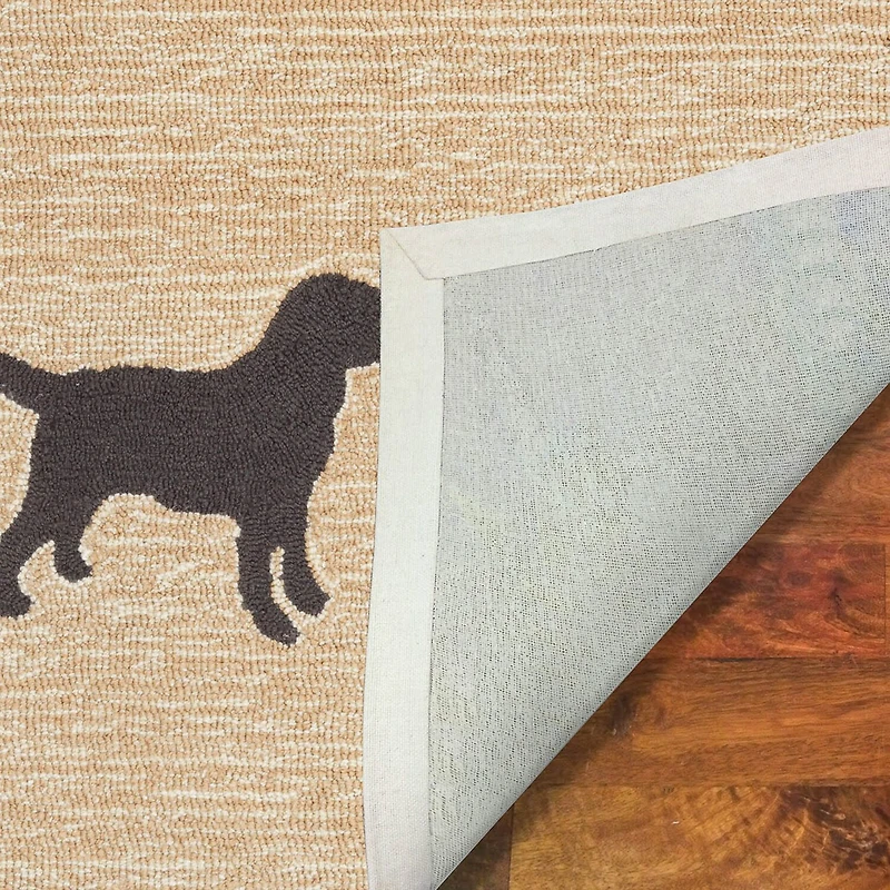 Liora Manne Frontporch Doggies Hand Tufted Washable Indoor Outdoor Rectangular Accent Rug