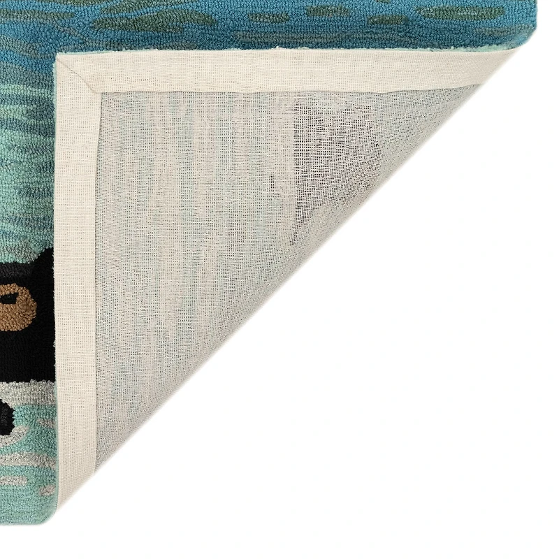 Liora Manne Frontporch Bathing Bears Hand Tufted Washable Indoor Outdoor Rectangular Accent Rug